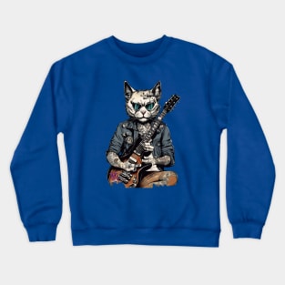 Rocker Cat Crewneck Sweatshirt